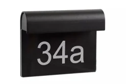 LED Wandlampe Hausnummer Aluminium Schwarz IP54 3000 K
