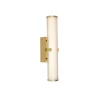 LED Wandlampe IP44 Glas Metall in Gold 43 cm Bad Spiegel