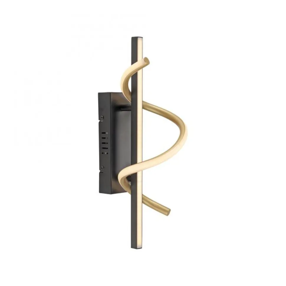 LED Wandlampe Metall dimmbar 3000 K Schwarz Messing