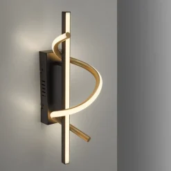 LED Wandlampe Metall dimmbar 3000 K Schwarz Messing