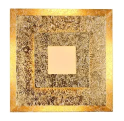 LED Wandlampe Metall in Gold B:32 cm Wand Decke dimmbar