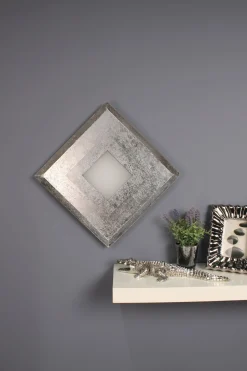 LED Wandlampe Metall Silber B:39 cm Wand Decke dimmbar