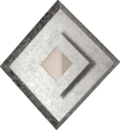 LED Wandlampe Metall Silber B:32 cm Wand Decke dimmbar