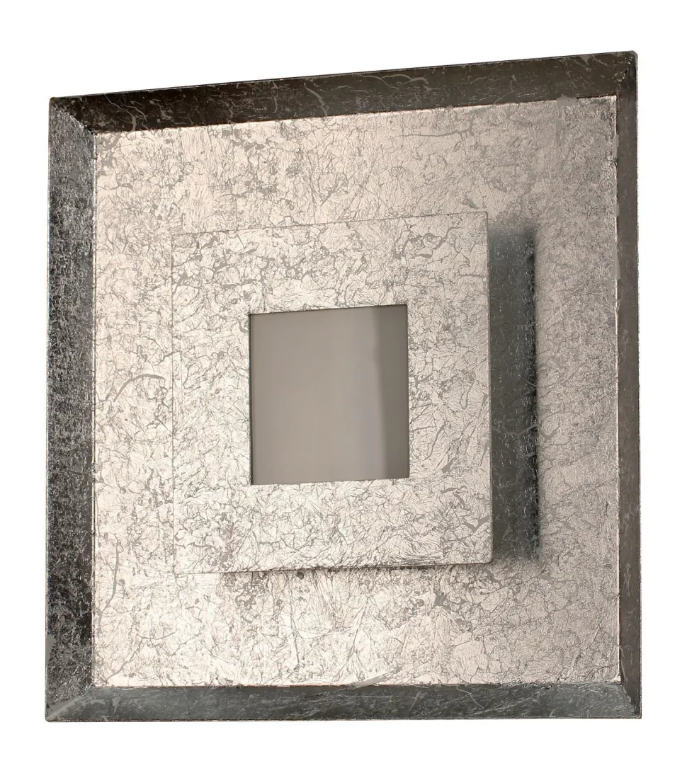 LED Wandlampe Metall Silber B:32 cm Wand Decke dimmbar