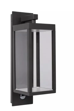 LED Wandlampe mit Bewegungsmelder Aluminium Glas 3000 K