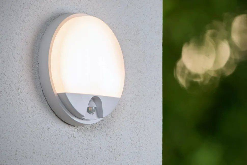 LED Wandlampe mit Bewegungsmelder Ø21 cm IP54 3000 K