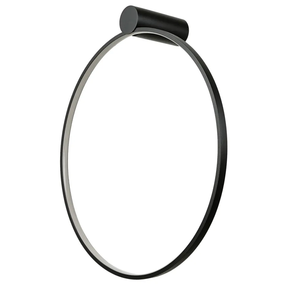LED Wandlampe Schwarz 3000 K Ring Ø 45 cm Modern