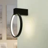 LED Wandlampe Schwarz 4000 K Ring Ø 18 cm dekorativ