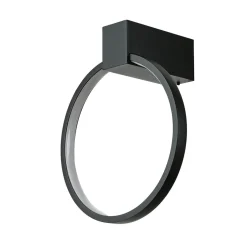 LED Wandlampe Schwarz 4000 K Ring Ø 18 cm dekorativ