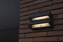 LED Wandlampe Solar Bewegungsmelder IP54 600 lm dimmbar