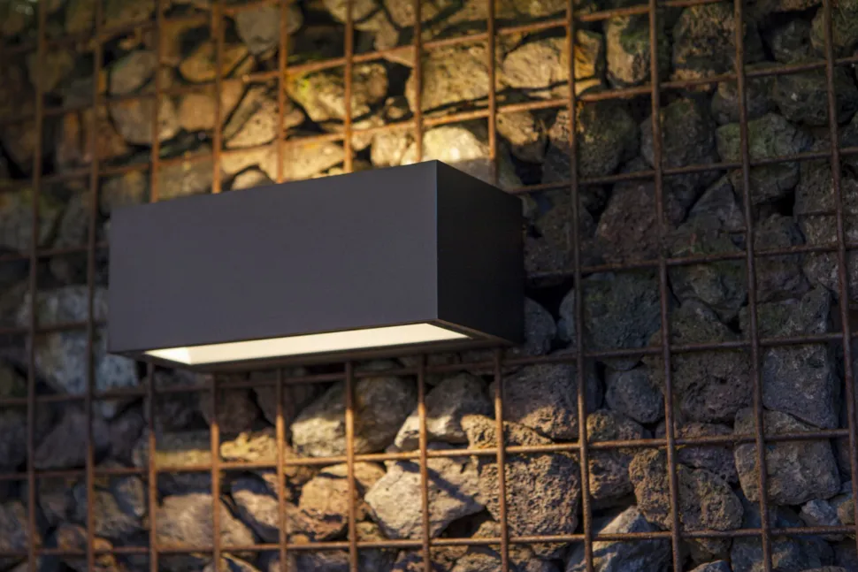 LED Wandlampe Up Down Aluminium Anthrazit 3000 K IP54