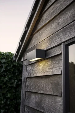 LED Wandlampe Up Down Aluminium Anthrazit 3000 K IP54