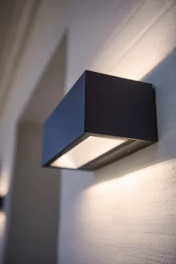 LED Wandlampe Up Down Aluminium Anthrazit B:14 cm IP54