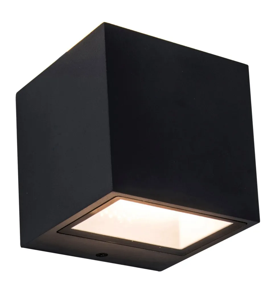 LED Wandlampe Up Down Schwarz B:8,5 cm IP54 850 lm 9 W