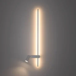 LED Wandlampe Weiß Aluminium GU10 H:80 cm indirekt