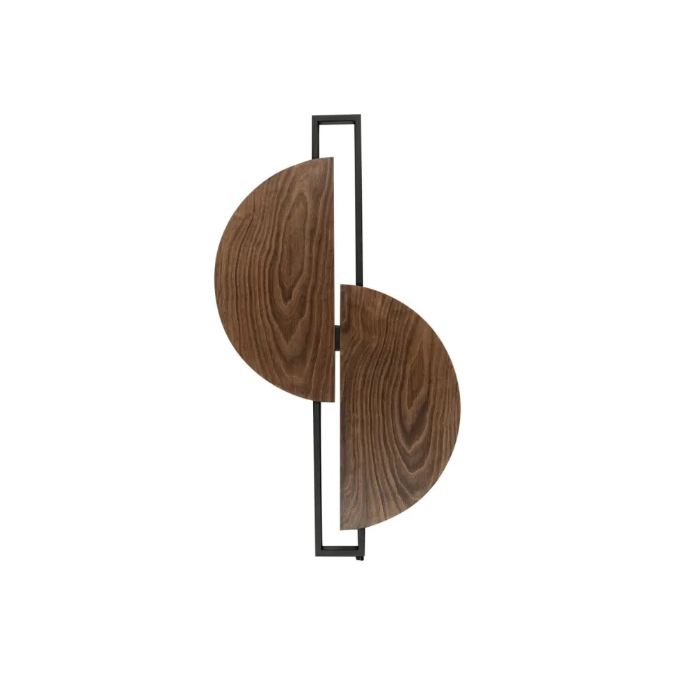 LED Wandleuchte 3000 K 340 lm Schwarz Holz indirekt dekorativ