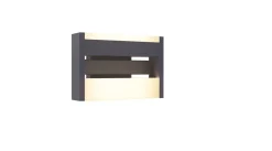 LED Wandleuchte Aluminium Anthrazit B:22,5 cm IP44 18 W