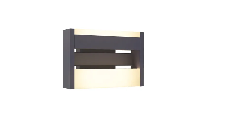 LED Wandleuchte Aluminium Anthrazit B:22,5 cm IP44 18 W