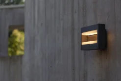 LED Wandleuchte Aluminium Anthrazit B:22,5 cm IP44 18 W