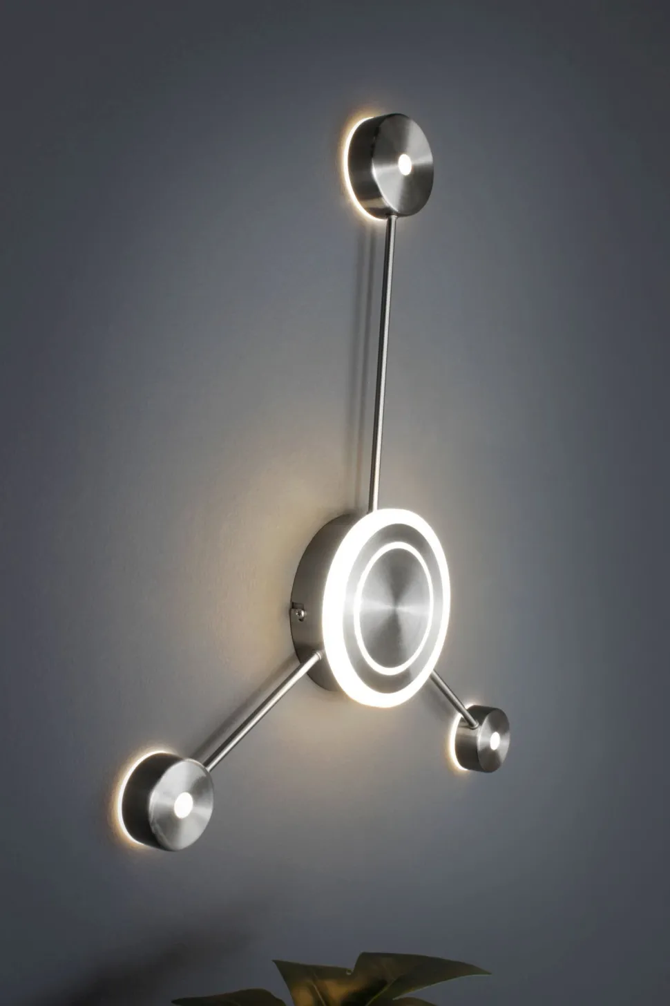 LED Wandleuchte Aluminium dimmbar H:53 cm 3000 K Silber