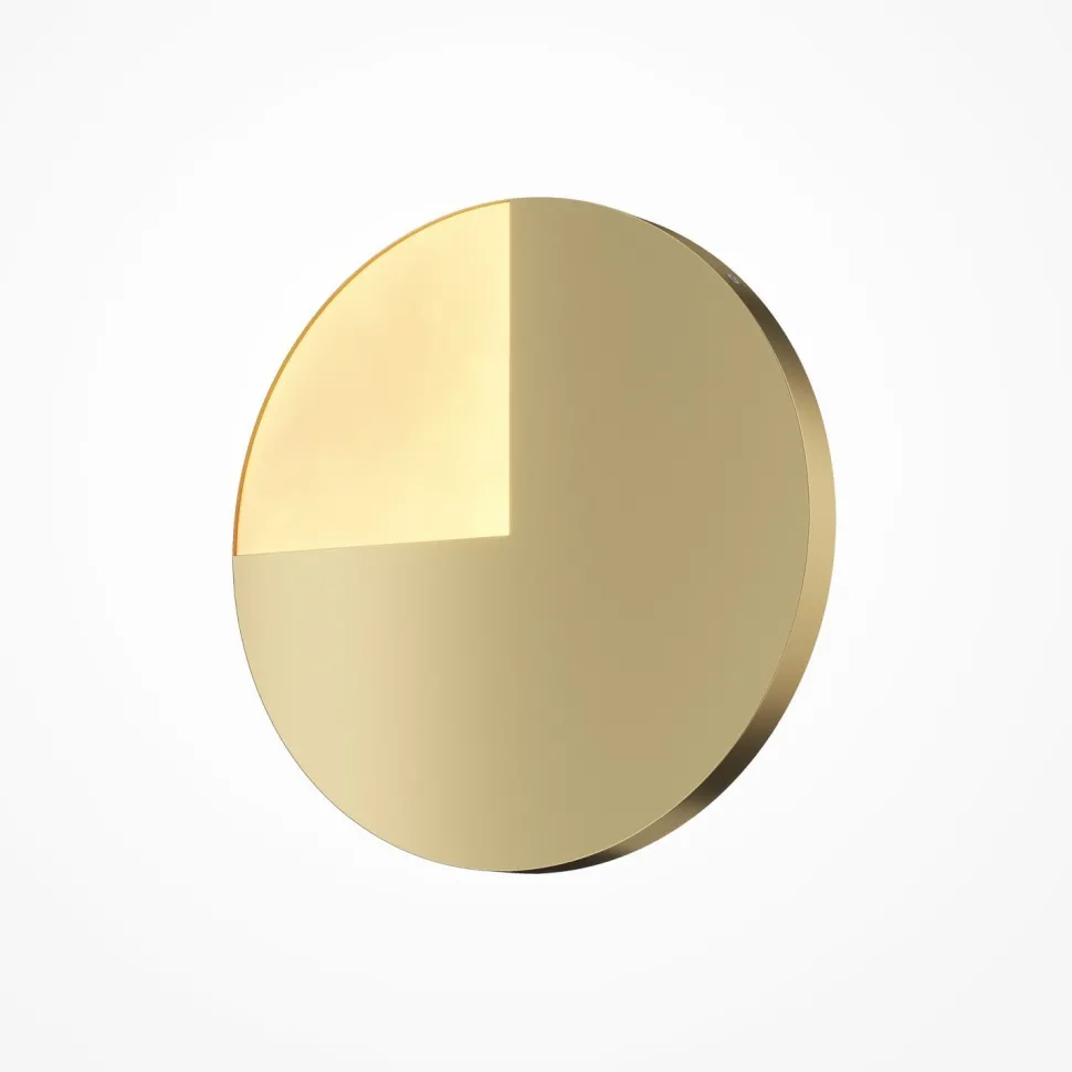 LED Wandleuchte Aluminium Ø 44,8 cm rund in Messing