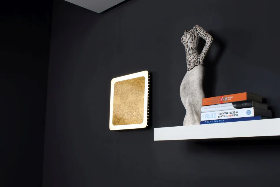 LED Wandleuchte Aluminium Gold Schwarz 3000 K B:31 cm