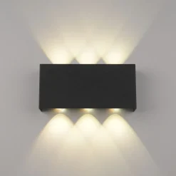 LED Wandleuchte Anthrazit Up Down dimmbar B:17 cm 2 W