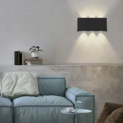 LED Wandleuchte Anthrazit Up Down dimmbar B:17 cm 2 W