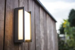 LED Wandleuchte Anthrazit IP54 blendarm BRENSOM