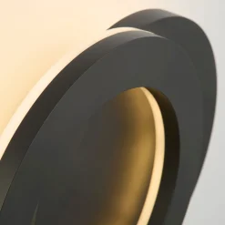 LED Wandleuchte Außen Aluminium IP44 H: 38,5 cm Schwarz