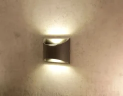 LED Wandleuchte Außen Aluminium IP44 B:13,1 cm Up Down