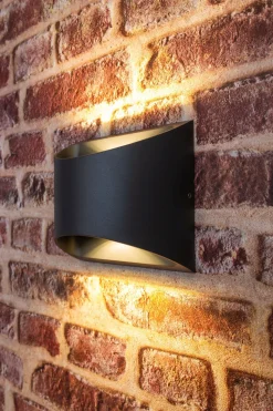 LED Wandleuchte Außen Aluminium IP44 B:13,1 cm Up Down