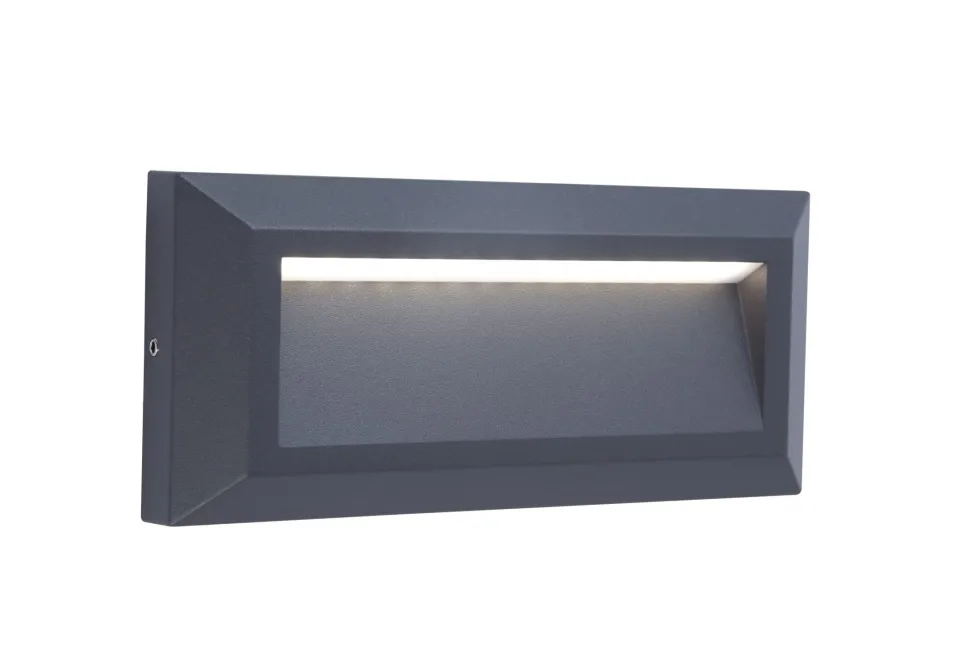 LED Wandleuchte Außen Aluminium Anthrazit IP54 B:23 cm
