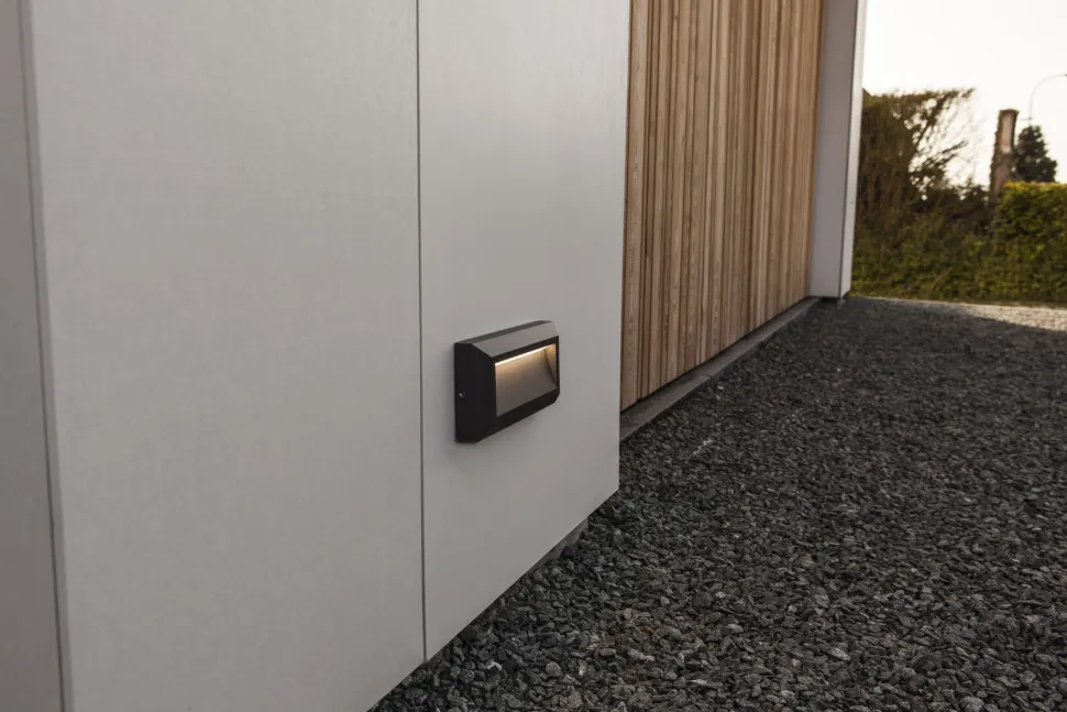 LED Wandleuchte Außen Aluminium Anthrazit IP54 B:23 cm