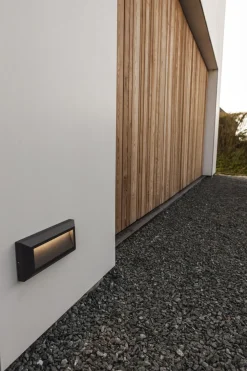 LED Wandleuchte Außen Aluminium Anthrazit IP54 B:23 cm