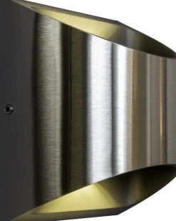 LED Wandleuchte Außen Edelstahl IP44 B:13,1 cm Up Down