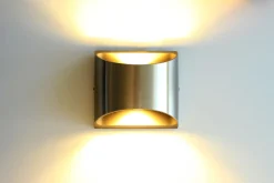 LED Wandleuchte Außen Edelstahl IP44 B:13,1 cm Up Down