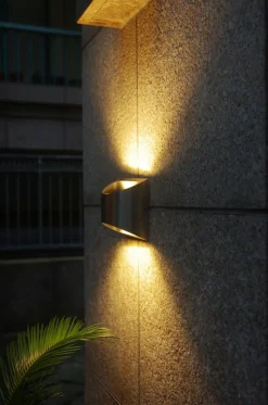 LED Wandleuchte Außen Edelstahl IP44 B:13,1 cm Up Down