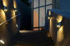 LED Wandleuchte Außen Edelstahl IP44 B:13,1 cm Up Down