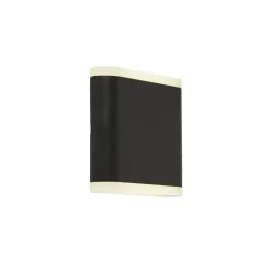 LED Wandleuchte außen Up Down IP44 Schwarz 4000 K H: 11 cm