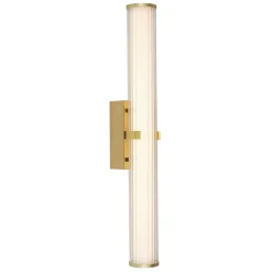 LED Wandleuchte Bad 63 cm IP44 Glas Metall in Gold