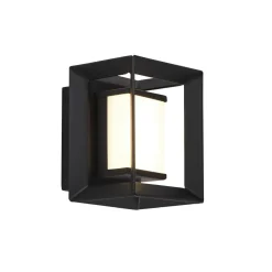 LED Wandleuchte Badezimmer IP44 Schwarz Weiß 3000 K H: 10 cm