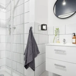 LED Wandleuchte Badezimmer IP44 Schwarz Weiß 3000 K H: 10 cm