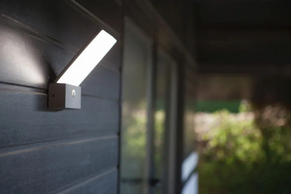 LED Wandleuchte Bewegungssensor IP54 T:14 cm Anthrazit