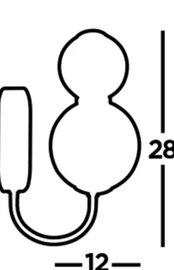 LED Wandleuchte Chrom Weiß 3000 K H: 28 cm Metall Glas