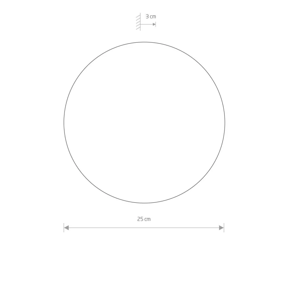 LED Wandleuchte Gold matt Ø 25 cm in 3000 K rund Metall