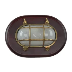 LED Wandleuchte Holz Messing 3000K Maritim Flur