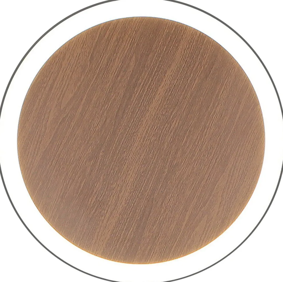 LED Wandleuchte Holz Schwarz rund Ø40 cm 3500 K dimmbar