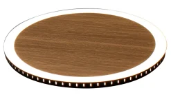 LED Wandleuchte Holz Schwarz rund Ø40 cm 3500 K dimmbar