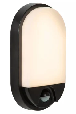 LED Wandleuchte mit Bewegungsmelder Schwarz IP54 3000 K